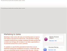 Tablet Screenshot of marketingtosales.com